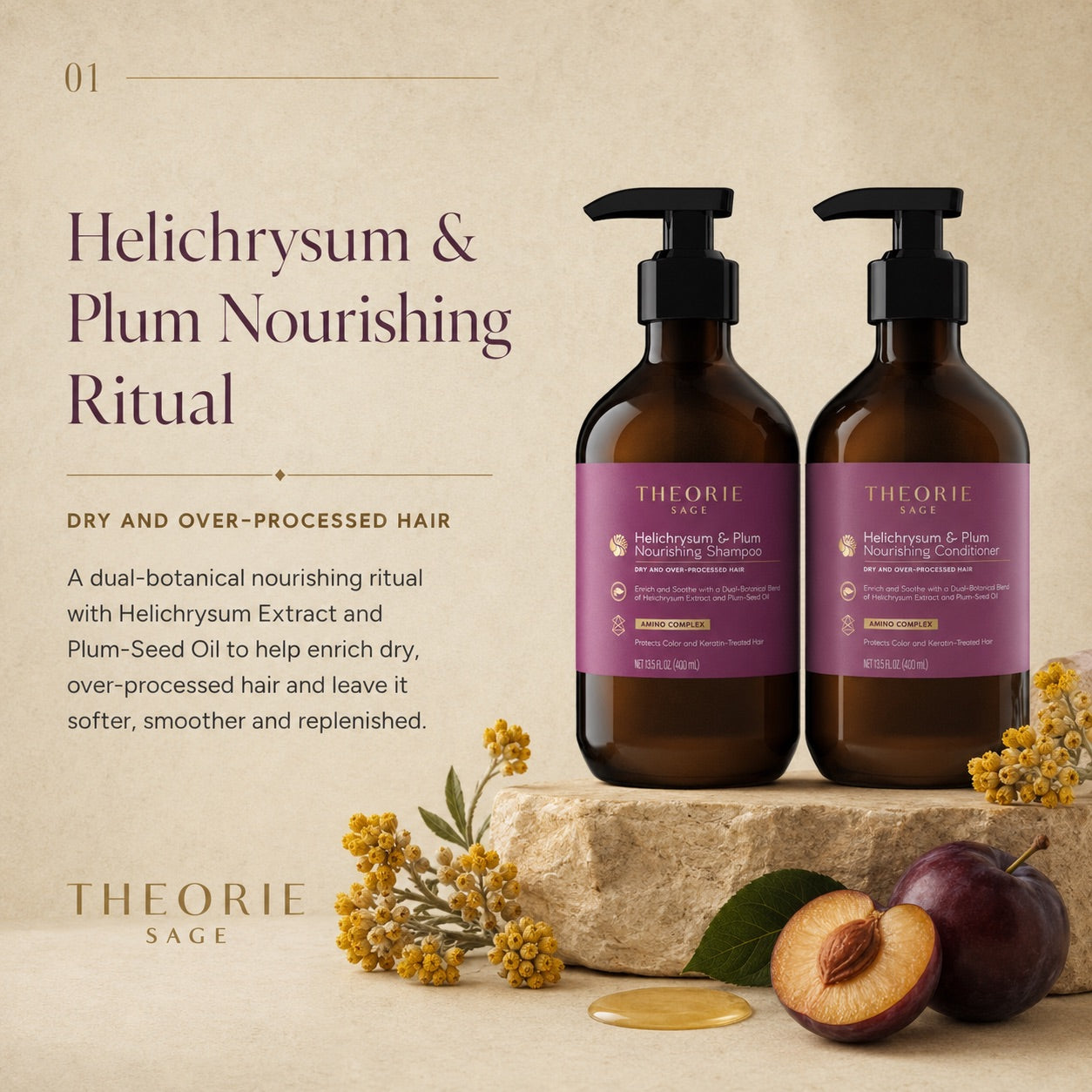 Helichrysum & Plum Nourishing Shampoo & Conditioner Set
